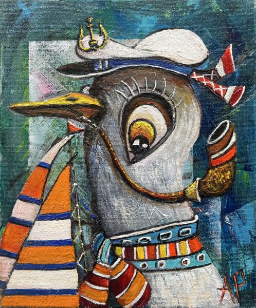 Captain of the Skyward Tide - a painting by Artur Płachta