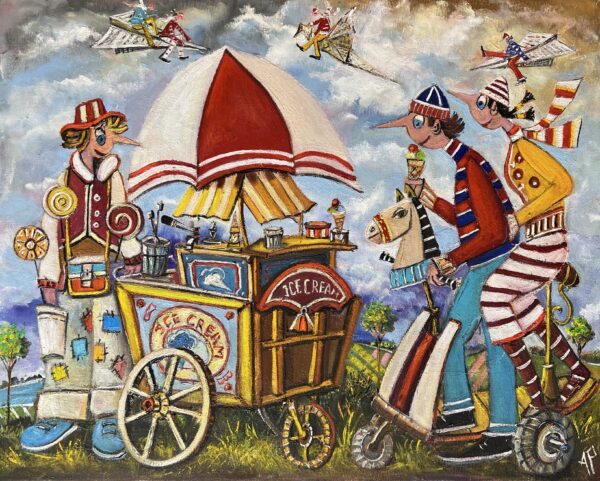 We all love ice cream - a painting by Artur Płachta