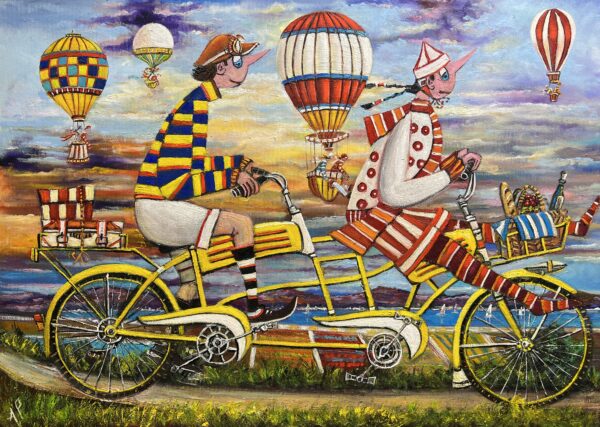 There is strength in cooperation - a painting by Artur Płachta