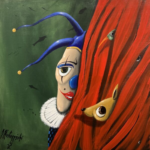 Masquerade for the Moon - a painting by Jarosław Kiełczyński