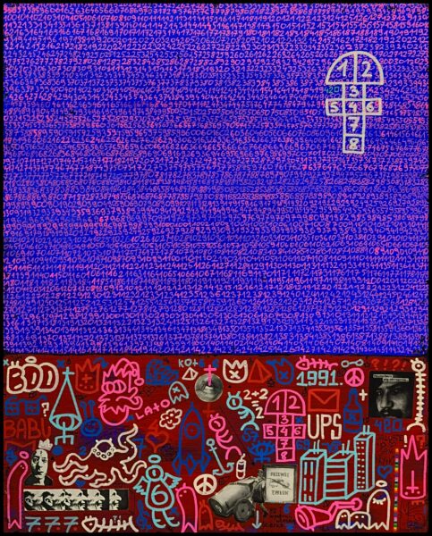 Niewinna nuda urosła do komicznego absurdu - a painting by Mateusz Lewandowski