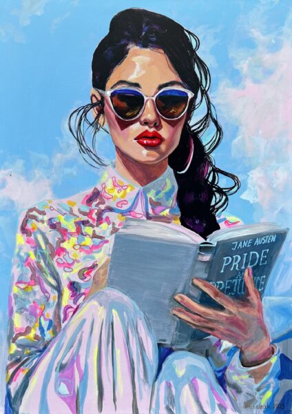 Ink and Lipstick Dreams - a painting by Anna Sobczak