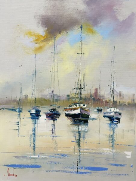 Cichosza - a painting by Alfred Anioł