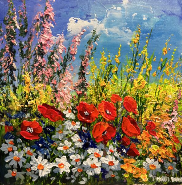 Beneath the Petal Sky - a painting by Pentti Vainio