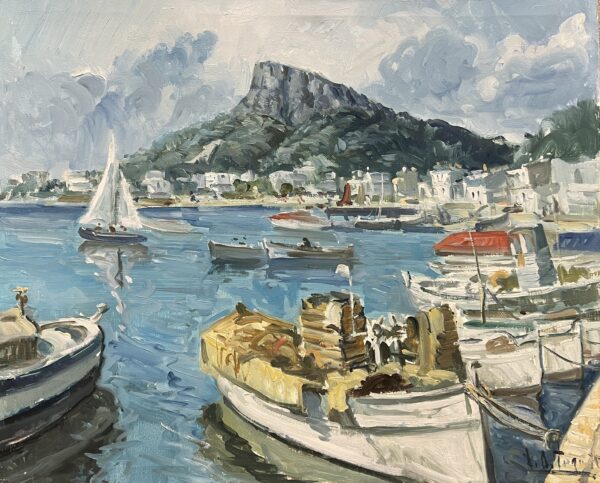 Harbor of Forgotten Suns - a painting by European school (XX)