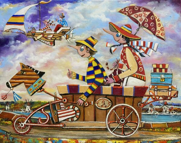 New journeys, new adventures - a painting by Artur Płachta