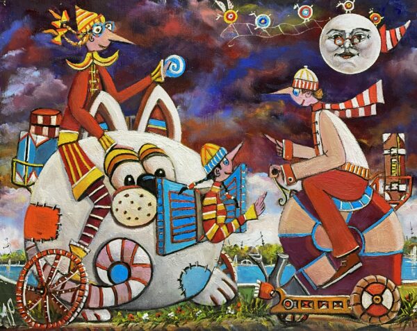 Boys are valued - a painting by Artur Płachta