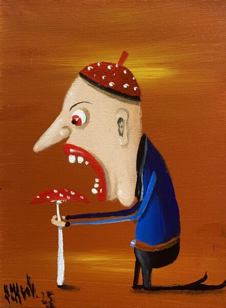 Parley Beneath a Crimson Sky - a painting by Jarosław Kiełczyński