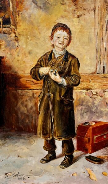 Dziś zarobiłem - a painting by Zbigniew Cortez Zając