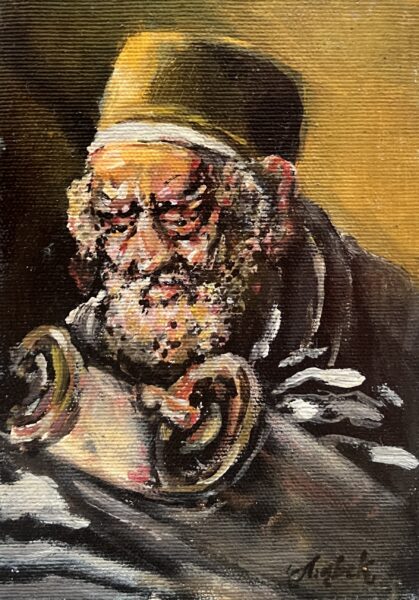 Echoes Beneath the Beard - a painting by Andrzej Dąbek