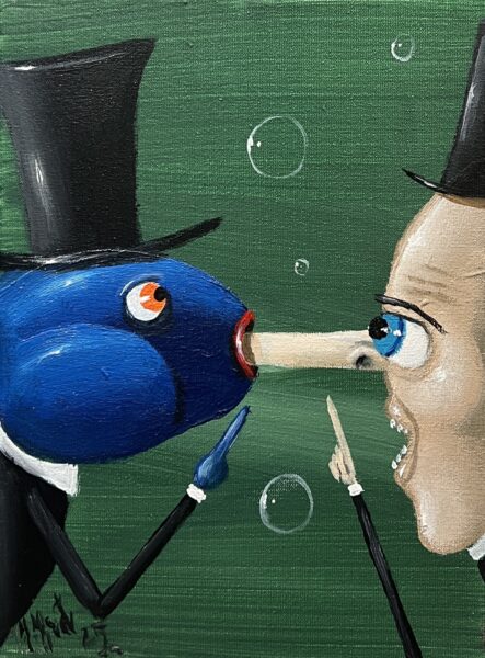 Ballad of the Bubble Realm - a painting by Jarosław Kiełczyński