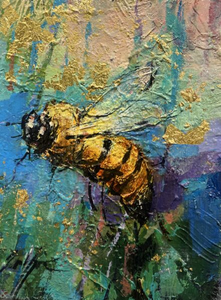 Gilded Hymn of the Air - a painting by Grażyna Mucha