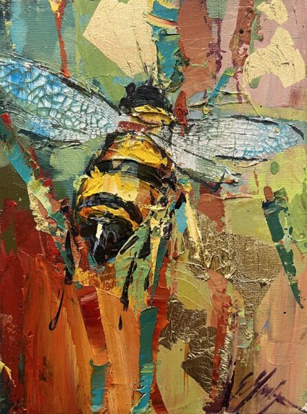 Gilded Flight - a painting by Grażyna Mucha