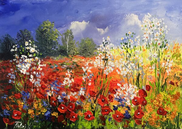 Where Color Breathes Forever - a painting by Tadeusz Wojtkowski