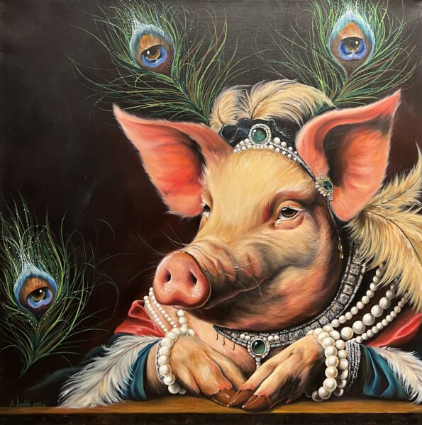 The Gilded Oink - a painting by Anna Szóstak