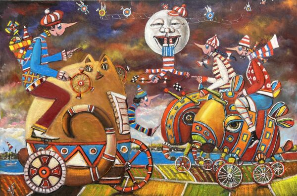 Small tournament, big fun - a painting by Artur Płachta