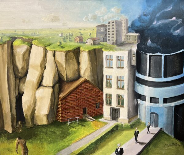 Echoes Beneath the Iron Sky - a painting by Marcin Armatys