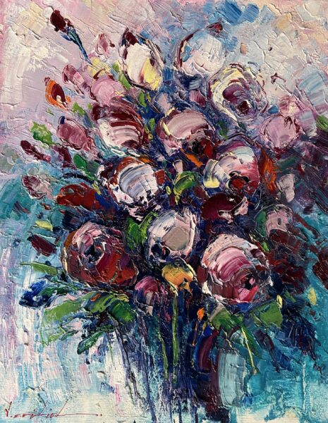 Petals at the Edge of Thunder - a painting by Viktor Fridrikh