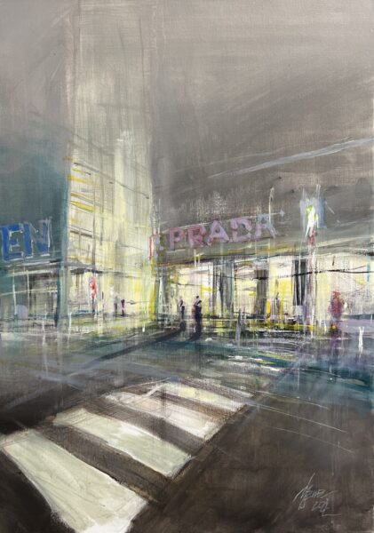 Crosswalk to Nowhere - a painting by Maciej Szwec