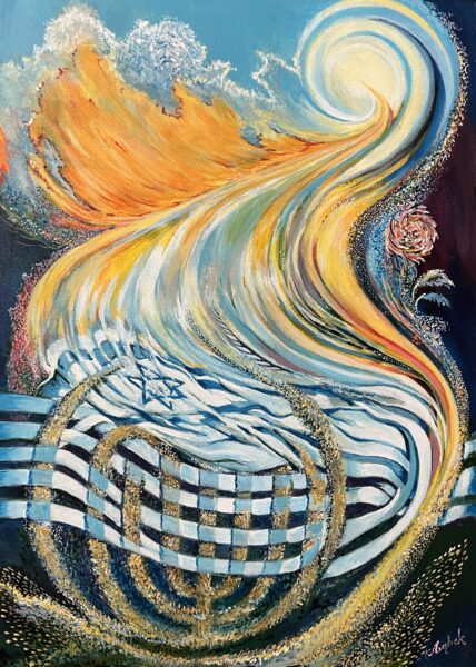 Embers of the Infinite Dance - a painting by Andrzej Dąbek