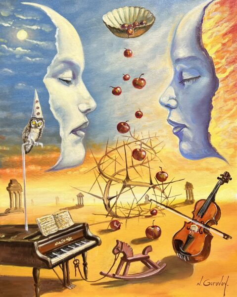 Musical duel - a painting by Nikolay Gorovoy