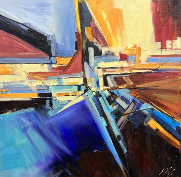 Momentum of the Invisible Line - a painting by Grażyna Mucha