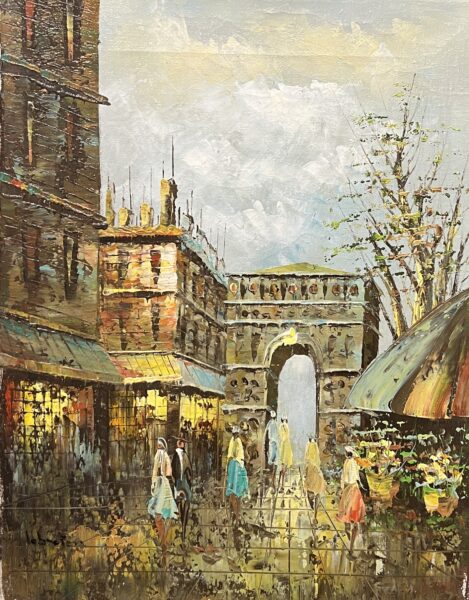 Echoes Beneath the Archway - a painting by European school (XX)