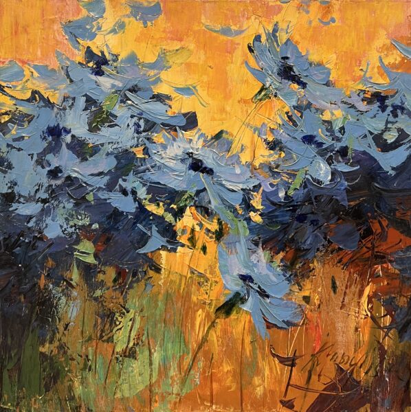 Embers Beneath the Bloom - a painting by Karolina Muszyńska