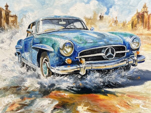 Sapphire on the Open Road - a painting by Artem Prokopchuk