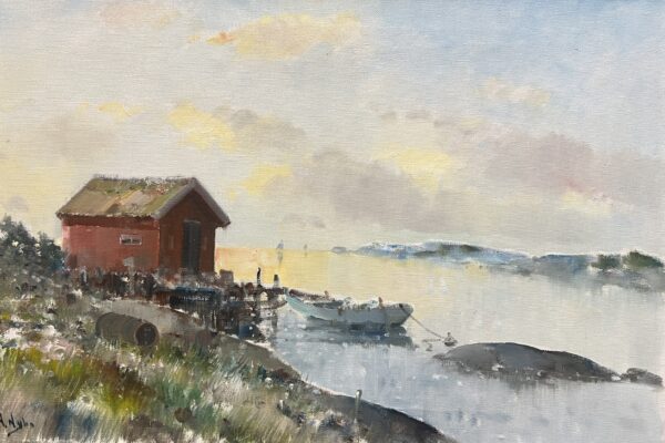 Harbor of Still Dreams - a painting by European school (XX)