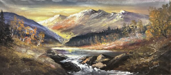 Echoes of the Eternal Ridge - a painting by European school (XX)