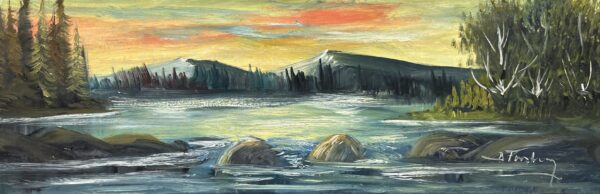 Echoes of the Ember Haze - a painting by European school (XX)