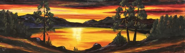 Embers Beneath the Stillness - a painting by European school (XX)