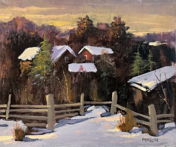 Embers Beneath the Snow - a painting by European school (XX)