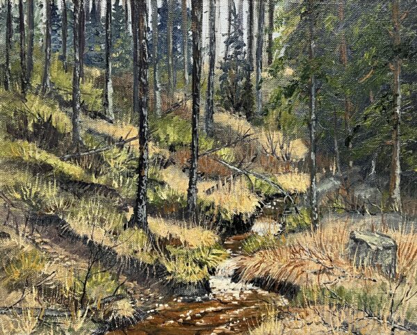 Beneath the Listening Trees - a painting by European school (XX)