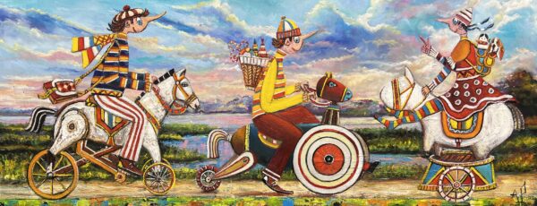 Oh, these meetings - a painting by Artur Płachta