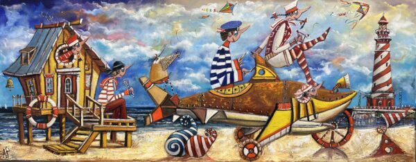 And so we live beautifully - a painting by Artur Płachta