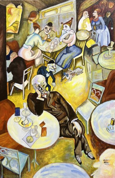 Family party - a painting by Aleksander Tomasievych