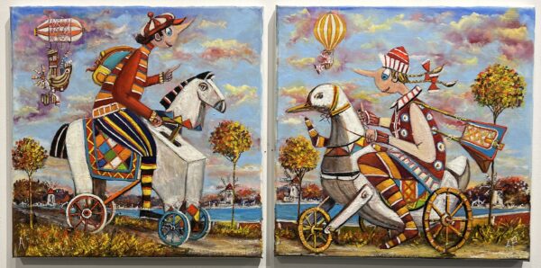 In real life, the meetings had their own flavor - a painting by Artur Płachta