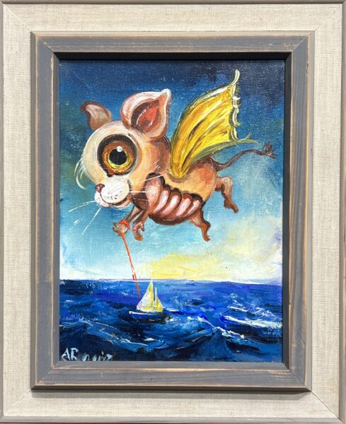 The Little Winged Navigator - a painting by Adam Rawicz