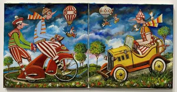 When Boys Meet Girls - a painting by Artur Płachta