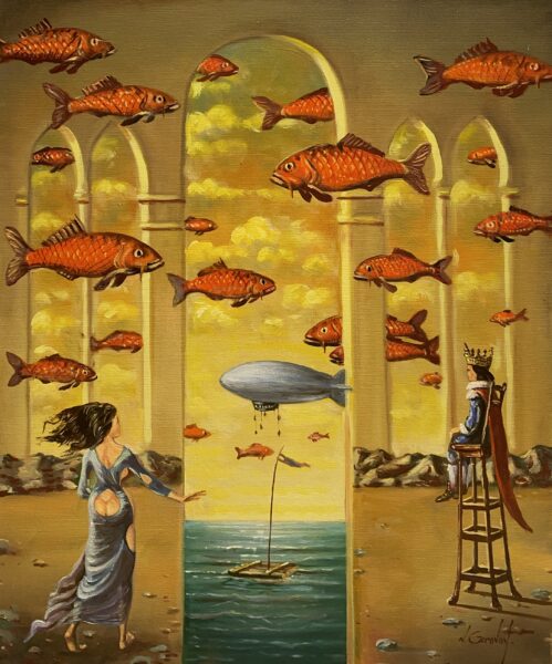 Dreams in Honeyed Sky - a painting by Nikolay Gorovoy