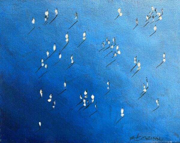 “Echoes in Blue Reverie” - a painting by Filip Łoziński