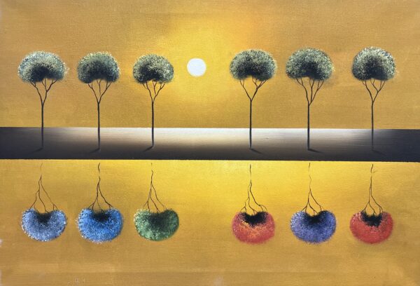 “Silhouettes of Unveiled Reverie” - a painting by European school (XX)