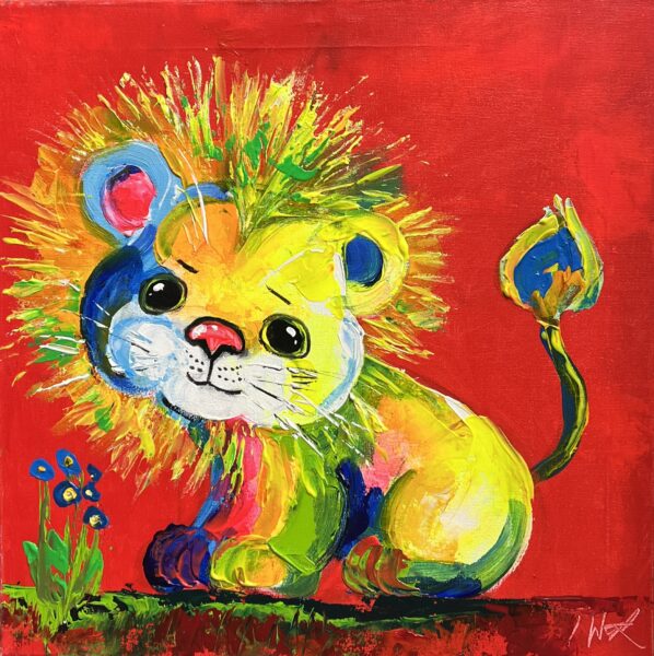 Lion - a painting by Tadeusz Wojtkowski