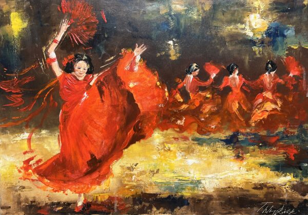 “Embers of the Andalusian Night” - a painting by Tadeusz Wojtkowski