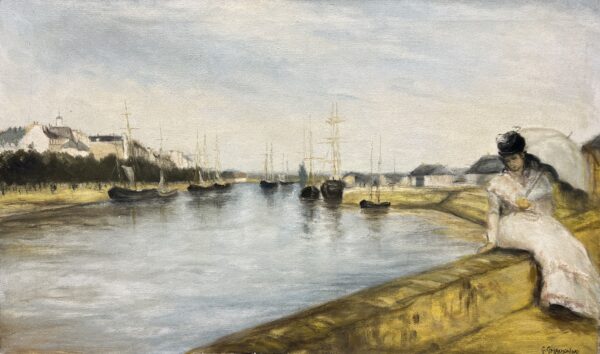 The Harbor at Lorient after Berthe Morisot - a painting by Grzegorz Gmachowski