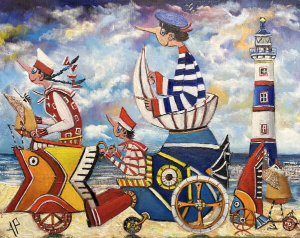 The beach will be our highway - a painting by Artur Płachta