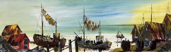 “Solitude’s Harbor Embrace” - a painting by European school (XX)