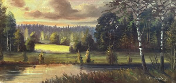 “Whispers of Sunlit Silence” - a painting by European school (XX)